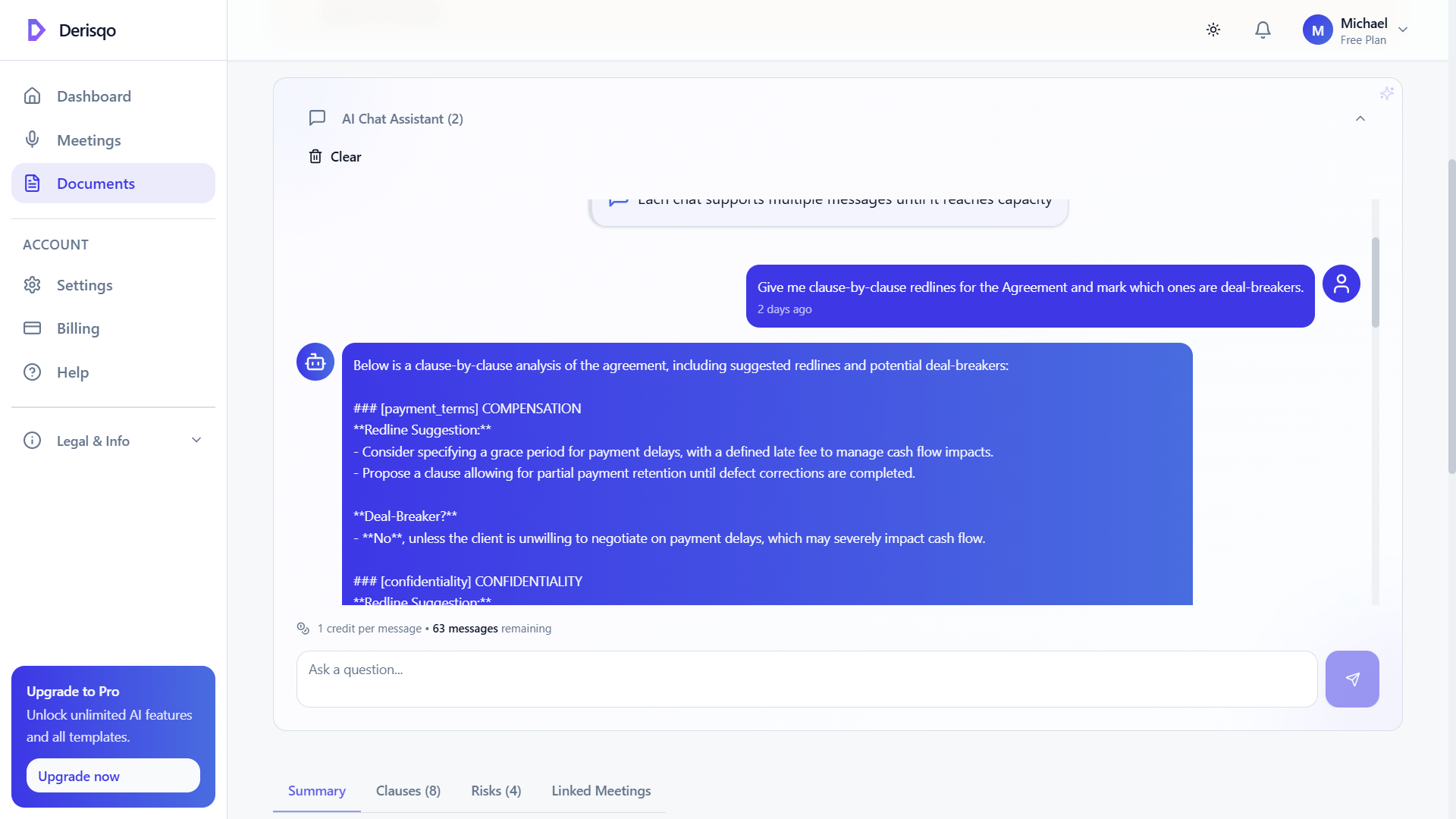 AI Assistant - Chat with your documents and meetings